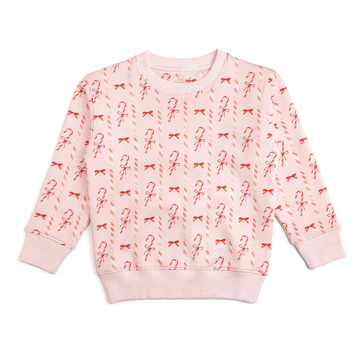 Sweet Wink Candy Cane Lane Sweatshirt- Ballet