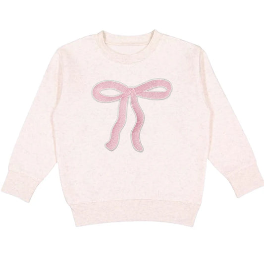 Coquette Bow Patch Sweatshirt - Natural