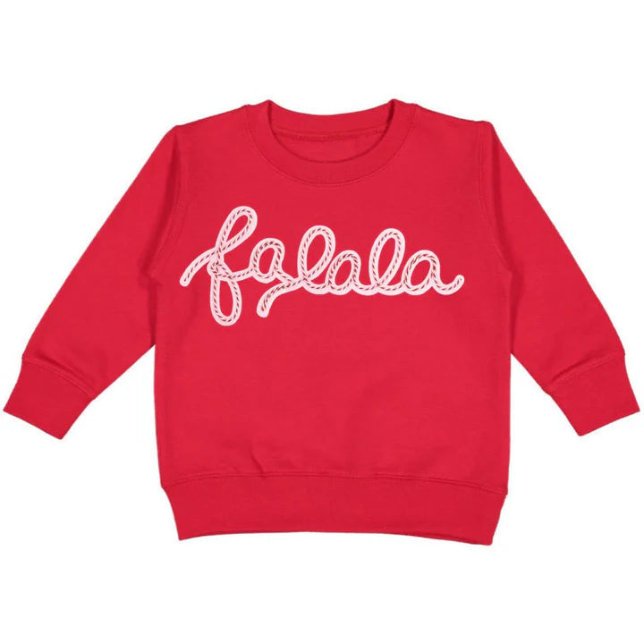 Sweet Wink Falala Patch Sweatshirt- Red