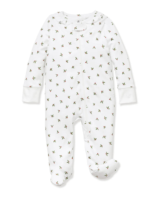 Petite Plume Mistletoe Moments Ruffle Pima Romper