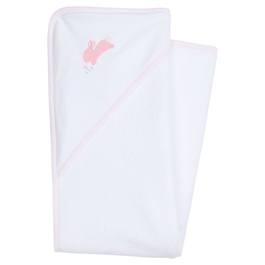 Little English Hooded Towel - Pink Bunny