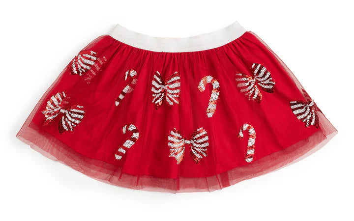 Sweet Wink Candy Cane Coquette Sequin Tutu