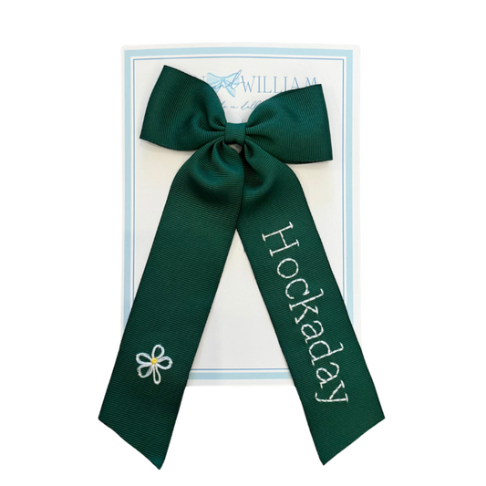 Winn and William Medium Hockaday Bow - Forest Green