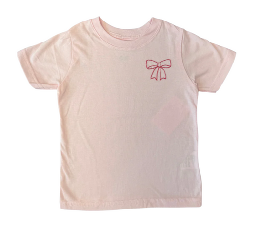Sweet Olive Street Bow Embroidered Tee