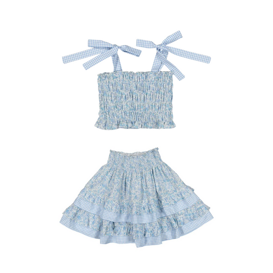 Maryland Blue Ditsy Floral Skirt