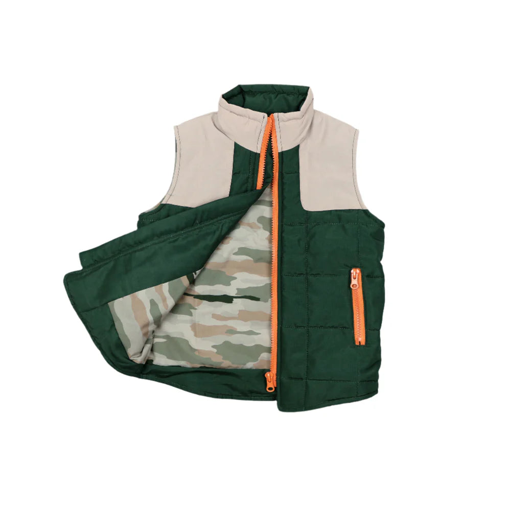 BlueQuail Green and Khaki Classic Camo Vest