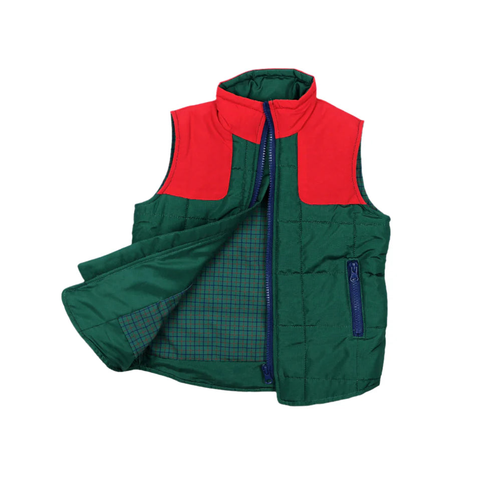 Green and Red Tattersall Vest