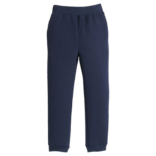 Little English Classic Quilted Jogger- Navy