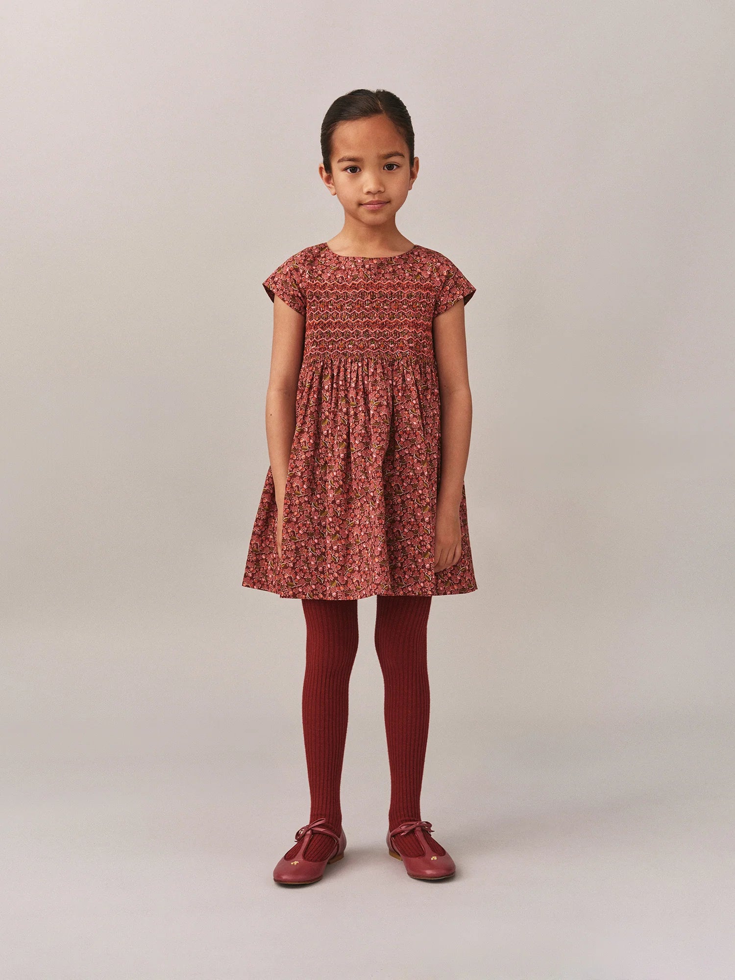 Bonpoint Im Grenadine Smocked Liberty Duchesse Dress