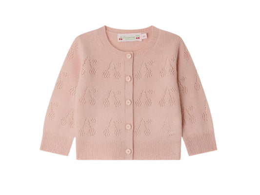 Bonpoint Gwenoli Rose Cashmere Cardigan