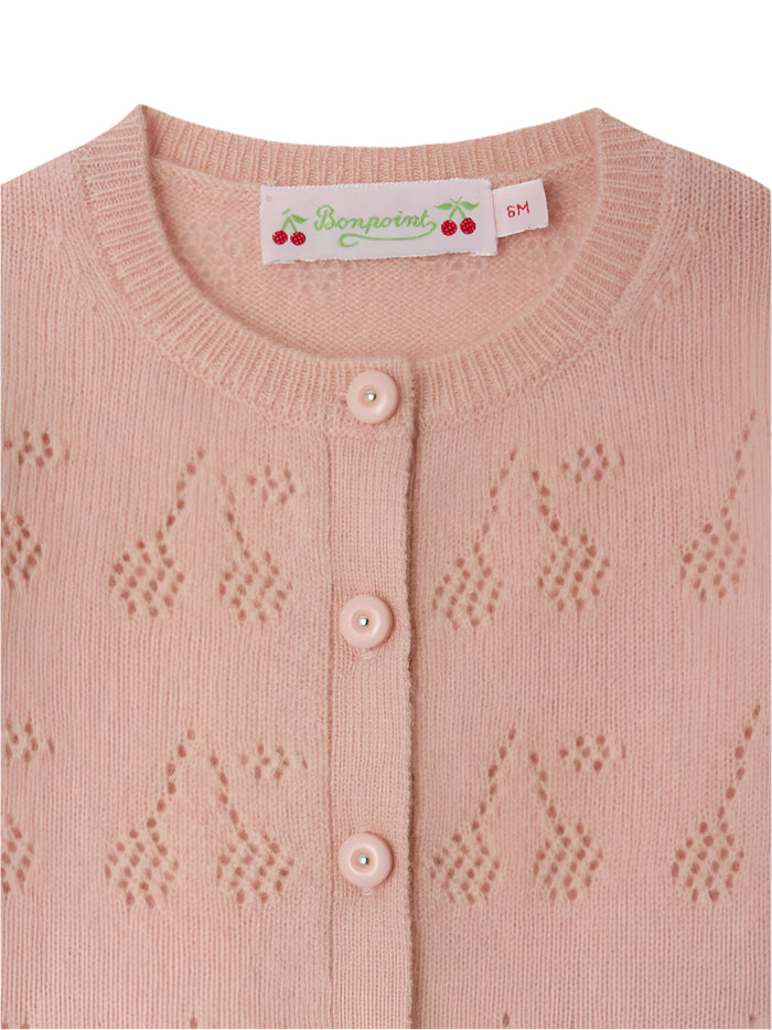 Bonpoint Gwenoli Rose Cashmere Cardigan