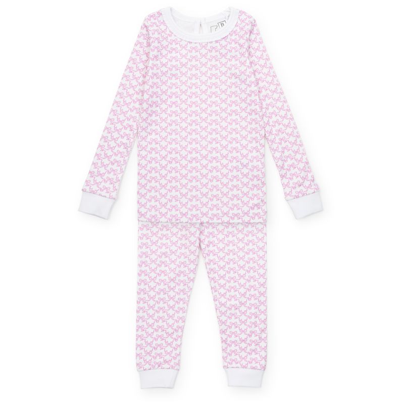 Ava Girls' Pajama Pant Set - Pretty Pink Bows