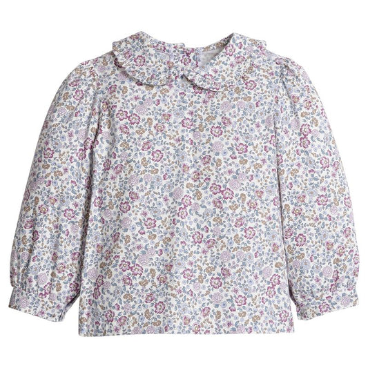 Ruffled Peter Pan Blouse- Margaux Floral