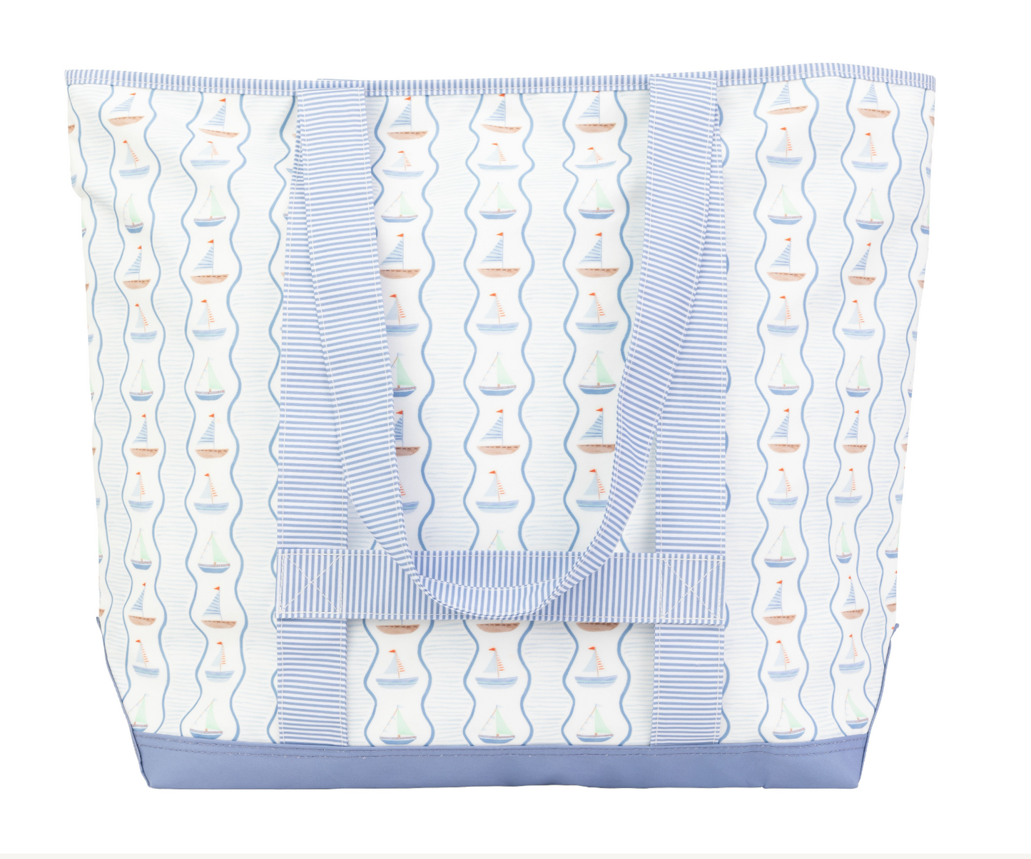 Apple of My Isla The Beach Bag- Sailboats