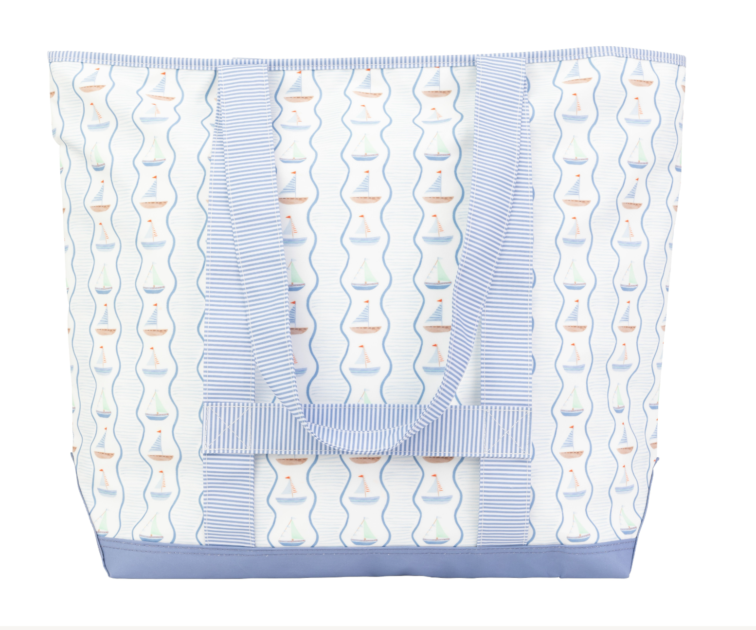 Apple of My Isla The Beach Bag- Sailboats