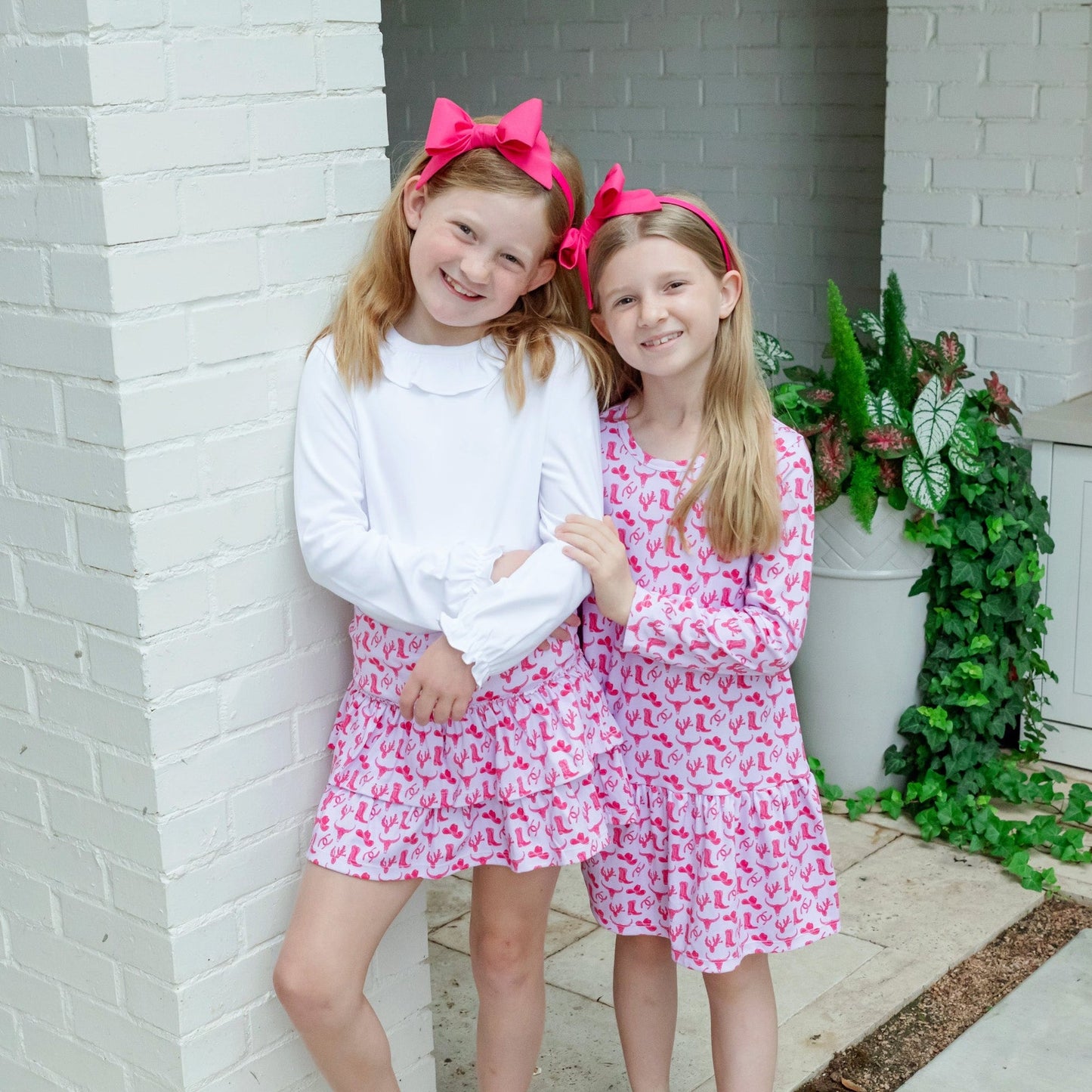 Lily Girls' Dress - Wild West Pink