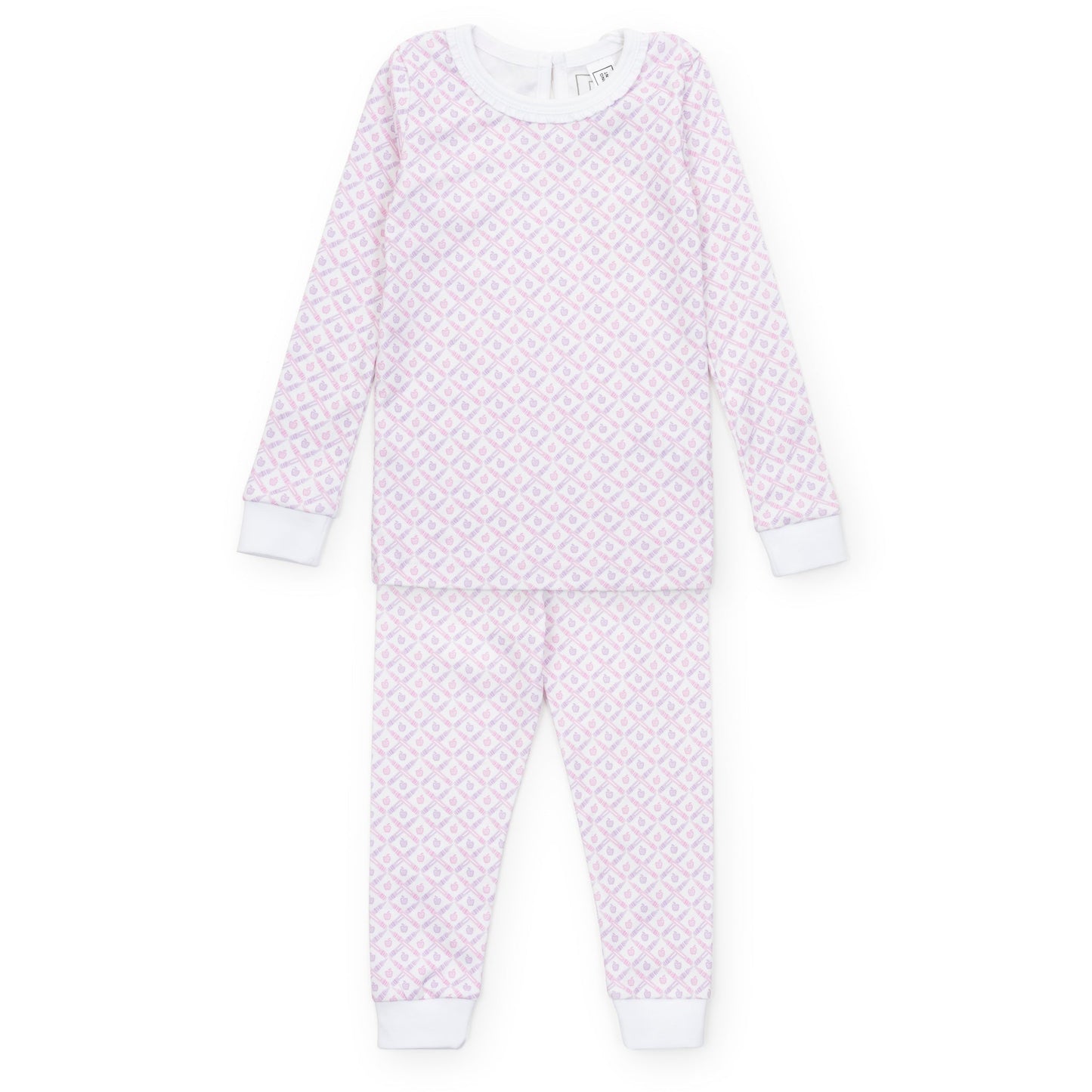 Lila and Hayes Ava Girls' Pajama Pant Set - School Plaid Pink