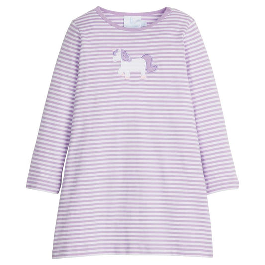 Little English Purple Unicorn Dress