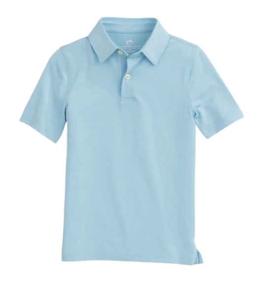 Southern Tide Driver Performance Polo- Sky Blue