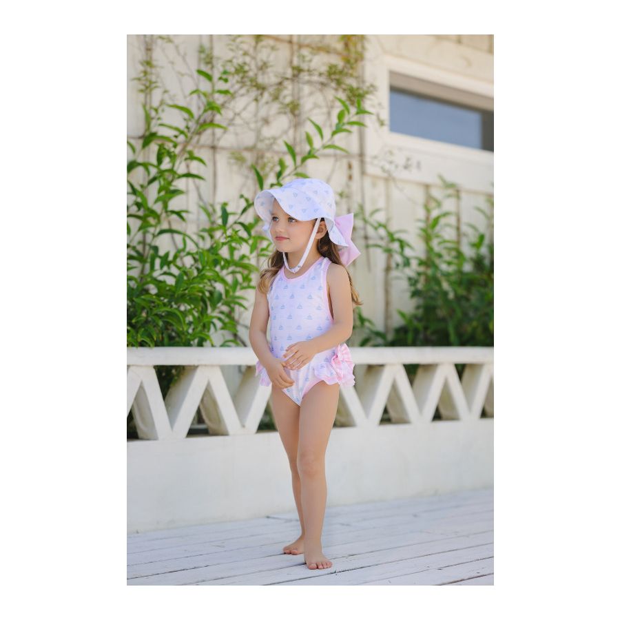 Sal and Pimenta Blue Sailboats Swimsuit
