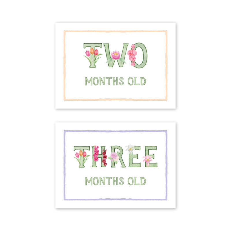 Dogwood Hill Alphabet Blooms Milestone Cards