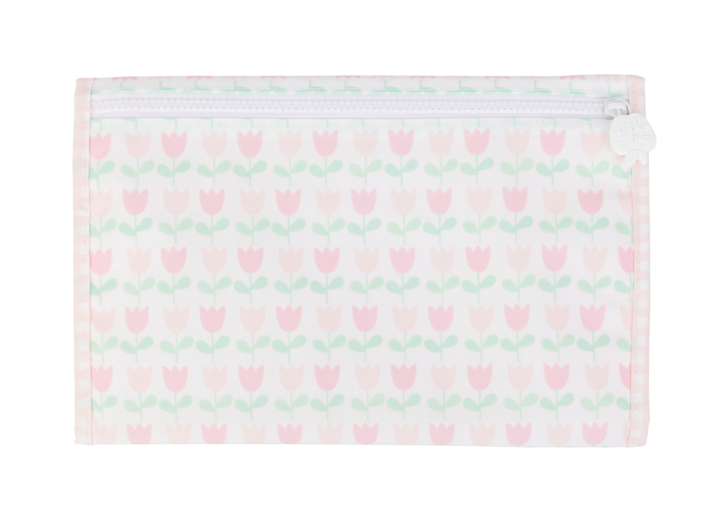 Clean, coated, and cute! The Changing Pad is perfect for those quick, on-the-go moments when you want to keep things tidy and hassle-free! It’s compact and convenient, making diaper changes a breeze no matter where you are. With an exterior zippered pocket gives you a spot to stash a diaper or two and travel wipes so everything you need is right at your fingertips and a loop for an easy carry when your hands are full. 
24" long and 12" wide when open
Made with our PVC-free, wipeable, non-chlorinate coated