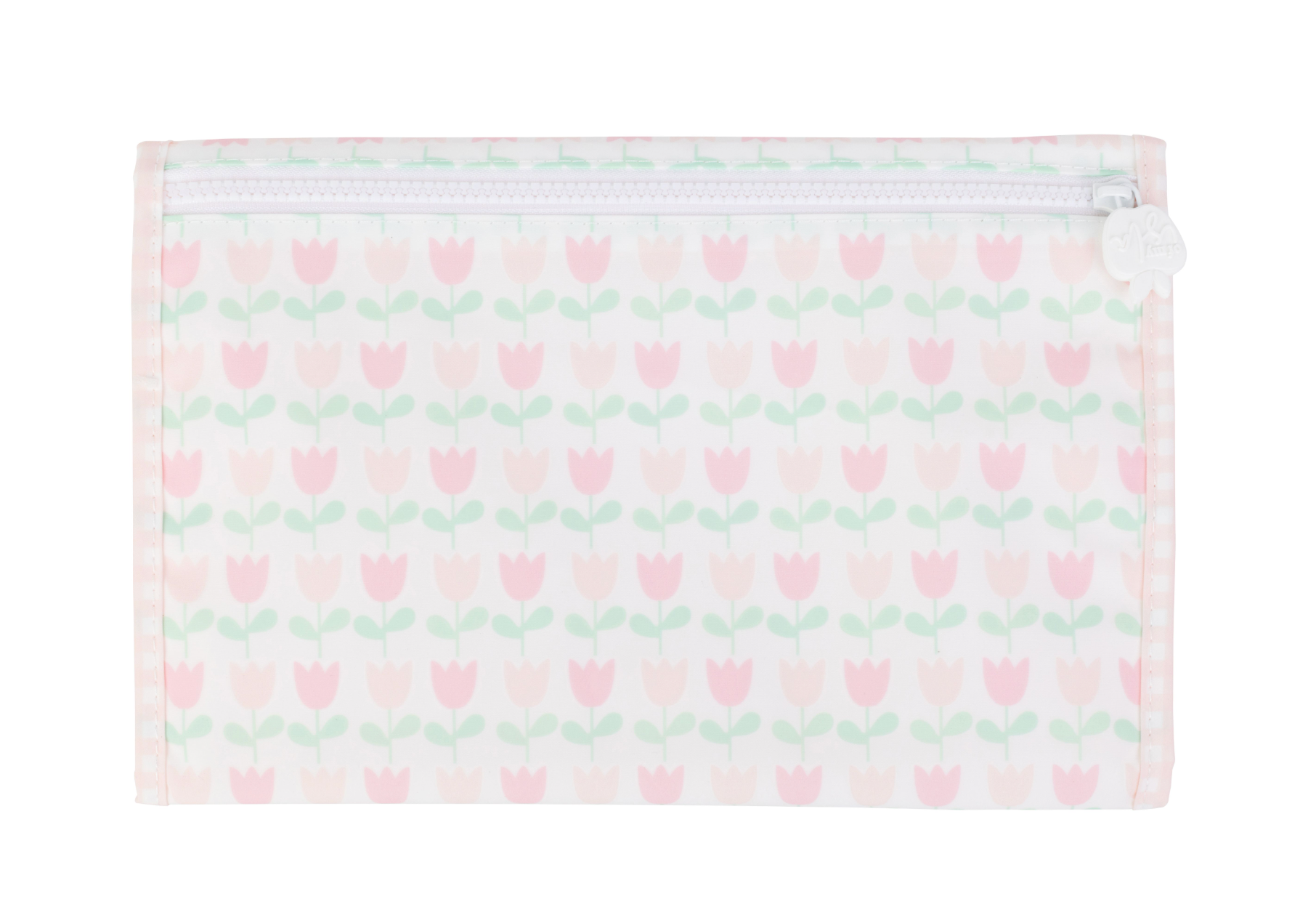 Clean, coated, and cute! The Changing Pad is perfect for those quick, on-the-go moments when you want to keep things tidy and hassle-free! It’s compact and convenient, making diaper changes a breeze no matter where you are. With an exterior zippered pocket gives you a spot to stash a diaper or two and travel wipes so everything you need is right at your fingertips and a loop for an easy carry when your hands are full. 
24" long and 12" wide when open
Made with our PVC-free, wipeable, non-chlorinate coated