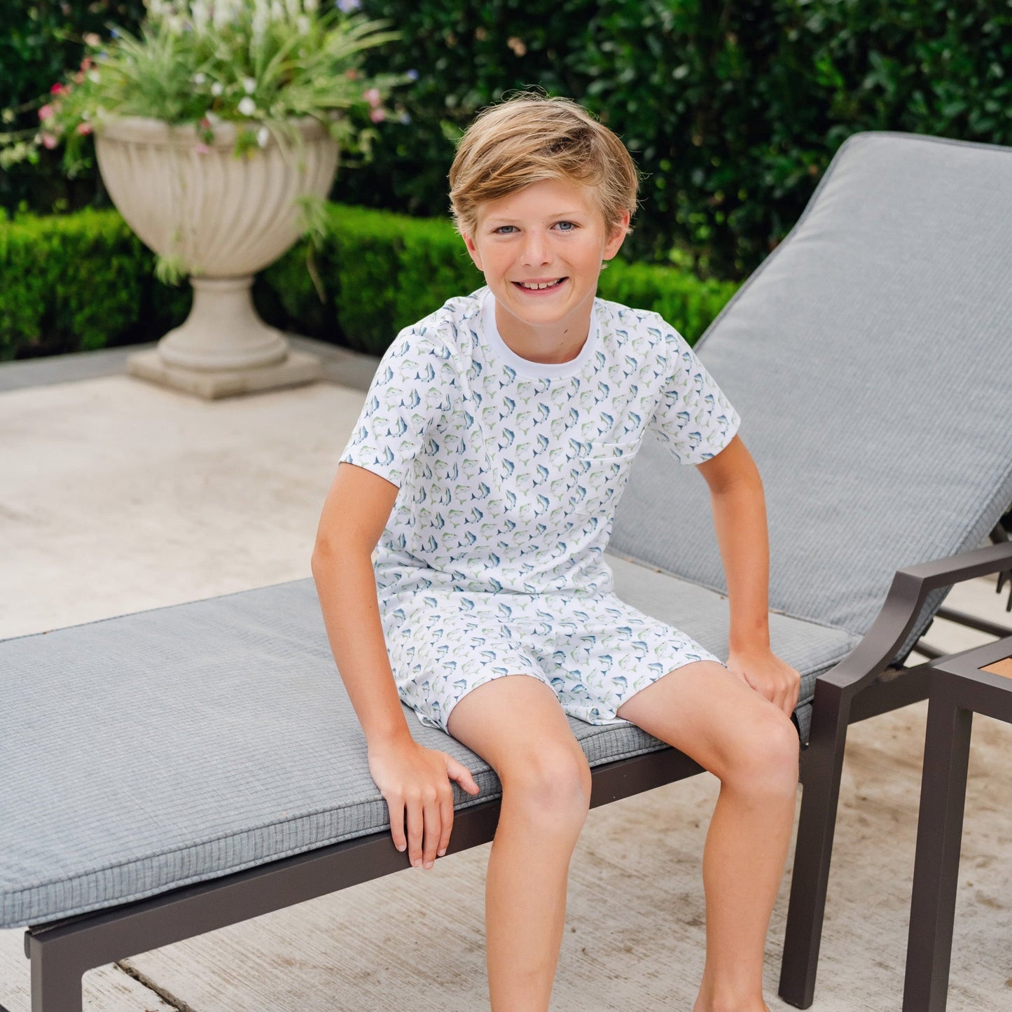 Charles Boys' Short Set - Jumping Trout