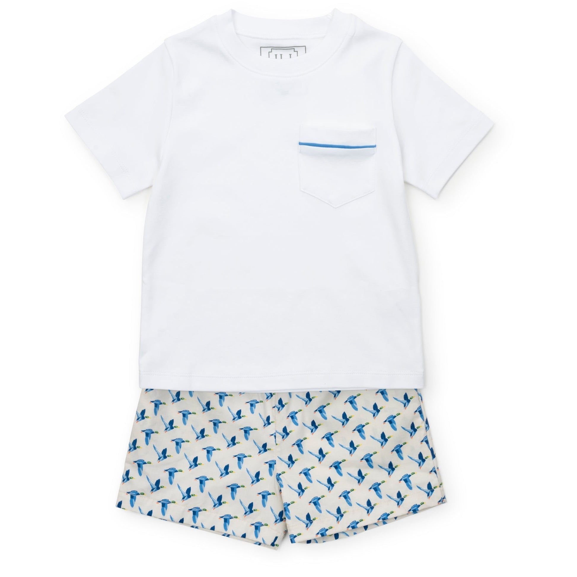 Lila and Hayes Hudson Boys' Short Set - Mallard Ducks