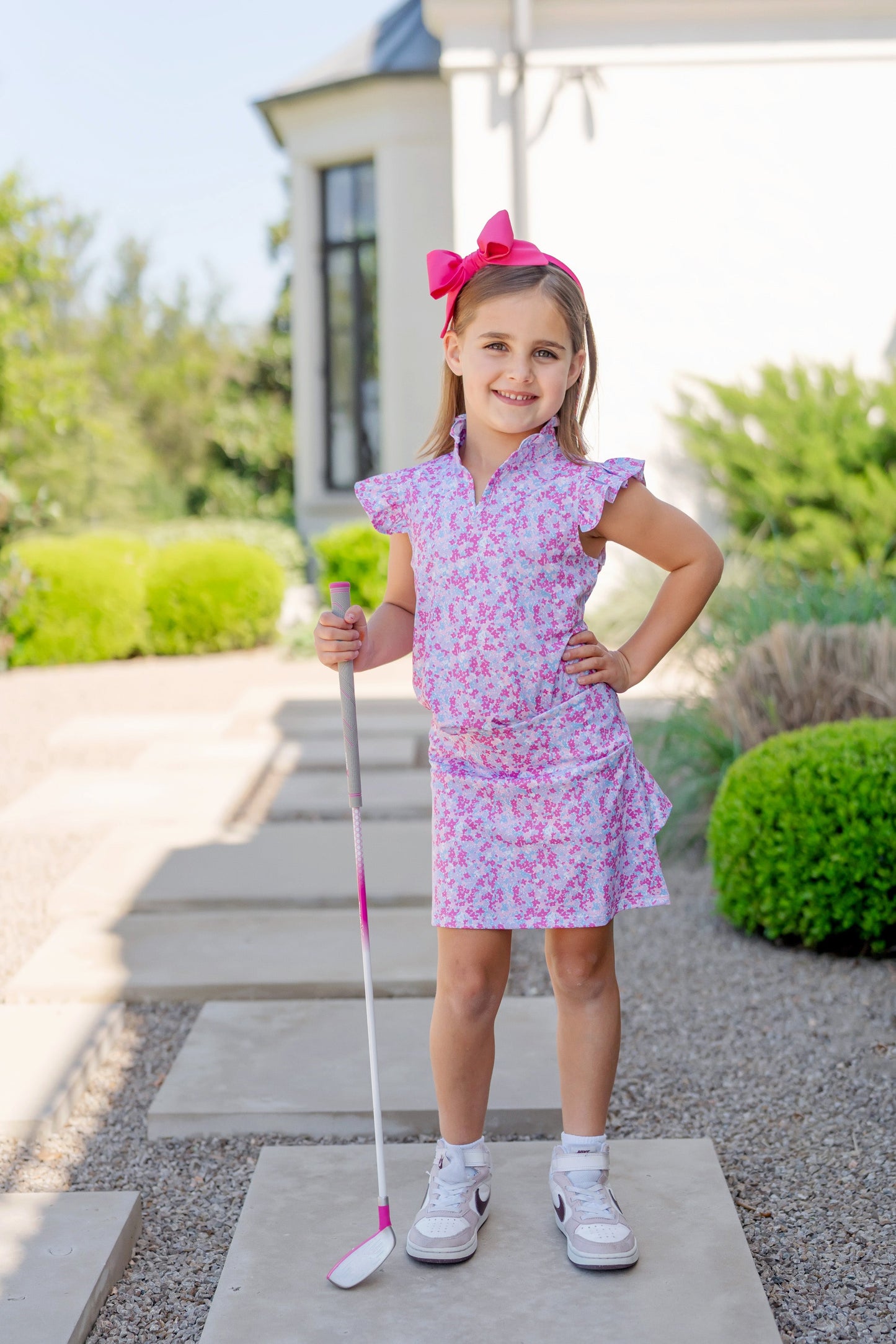 Margot Girls' Performance Skirt- Preppy Petals