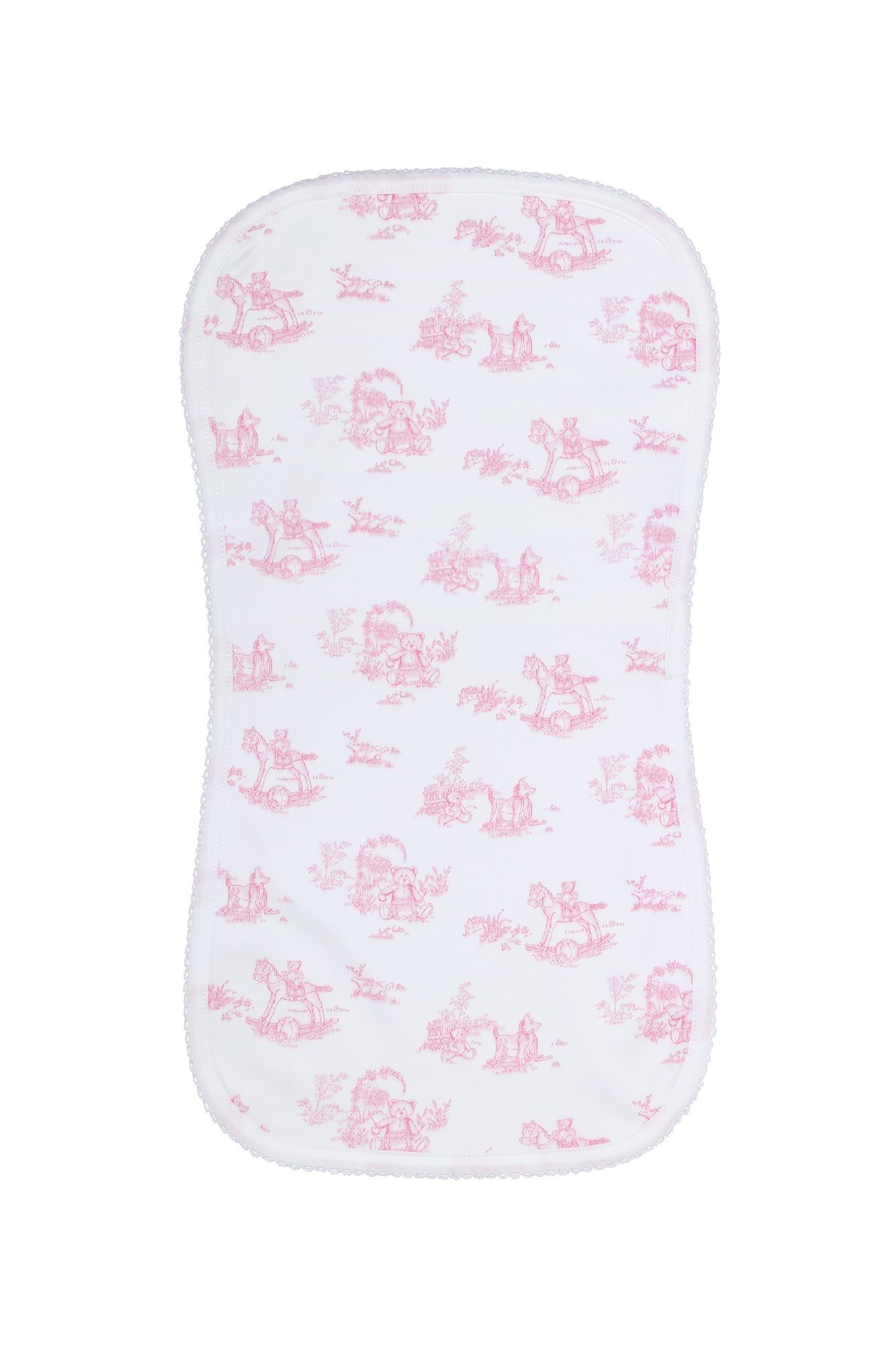 Nellapima Pink Toile Burp Cloth