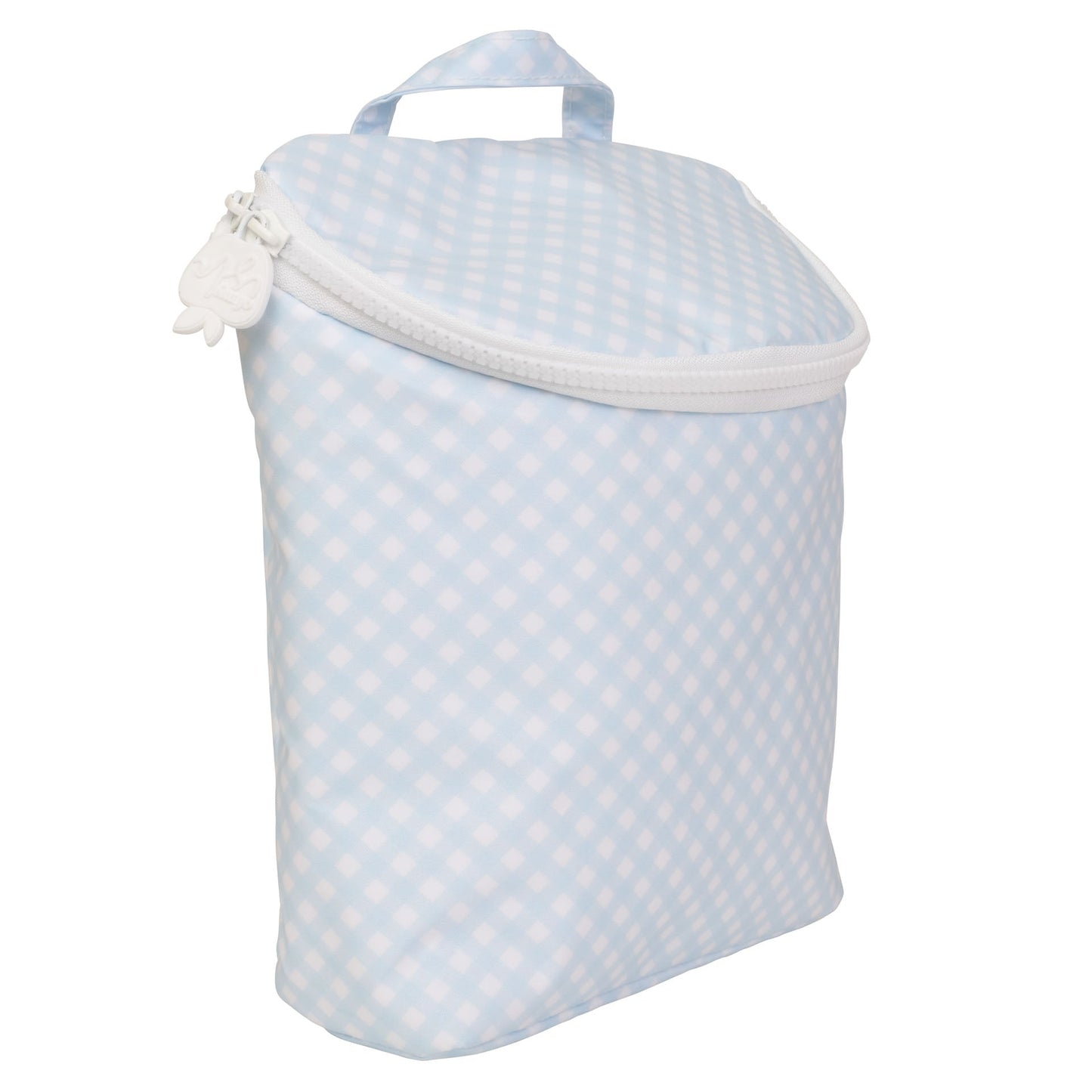 Apple Of My Isla The Bottle Bag- Blue Gingham
