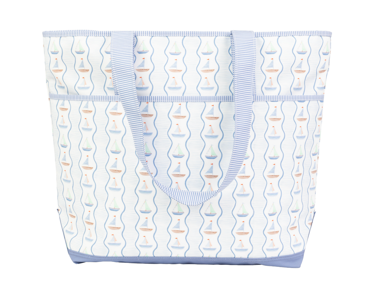 Apple of My Isla The Beach Bag- Sailboats