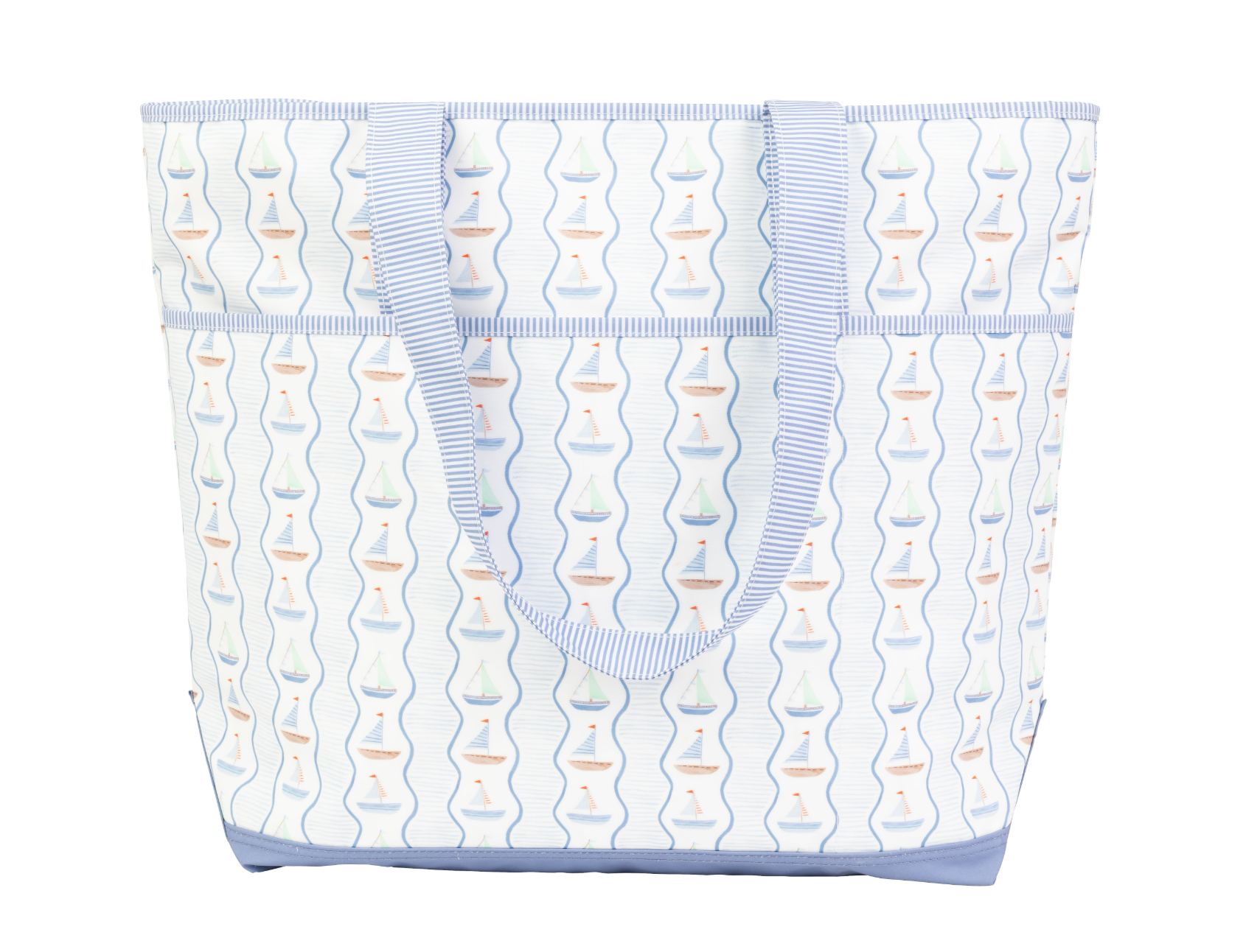 Apple of My Isla The Beach Bag- Sailboats