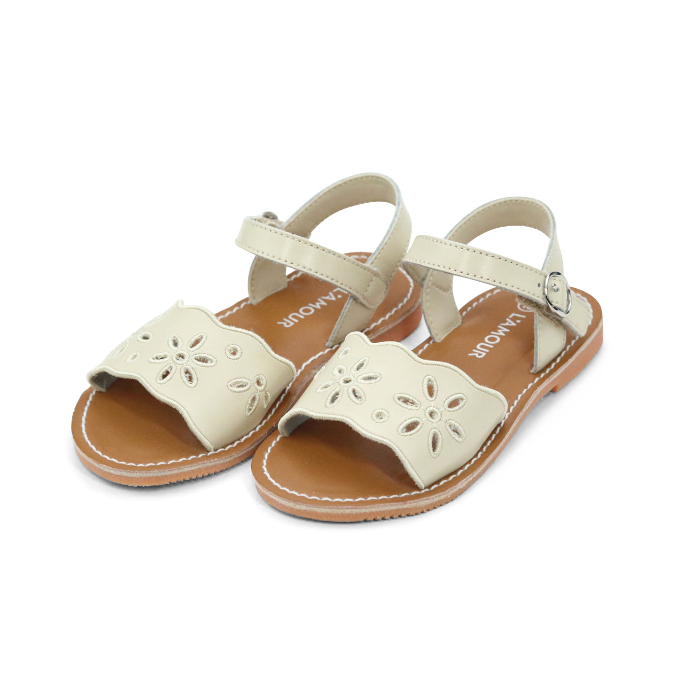 L'Amour Augusta Embroidered Sandal