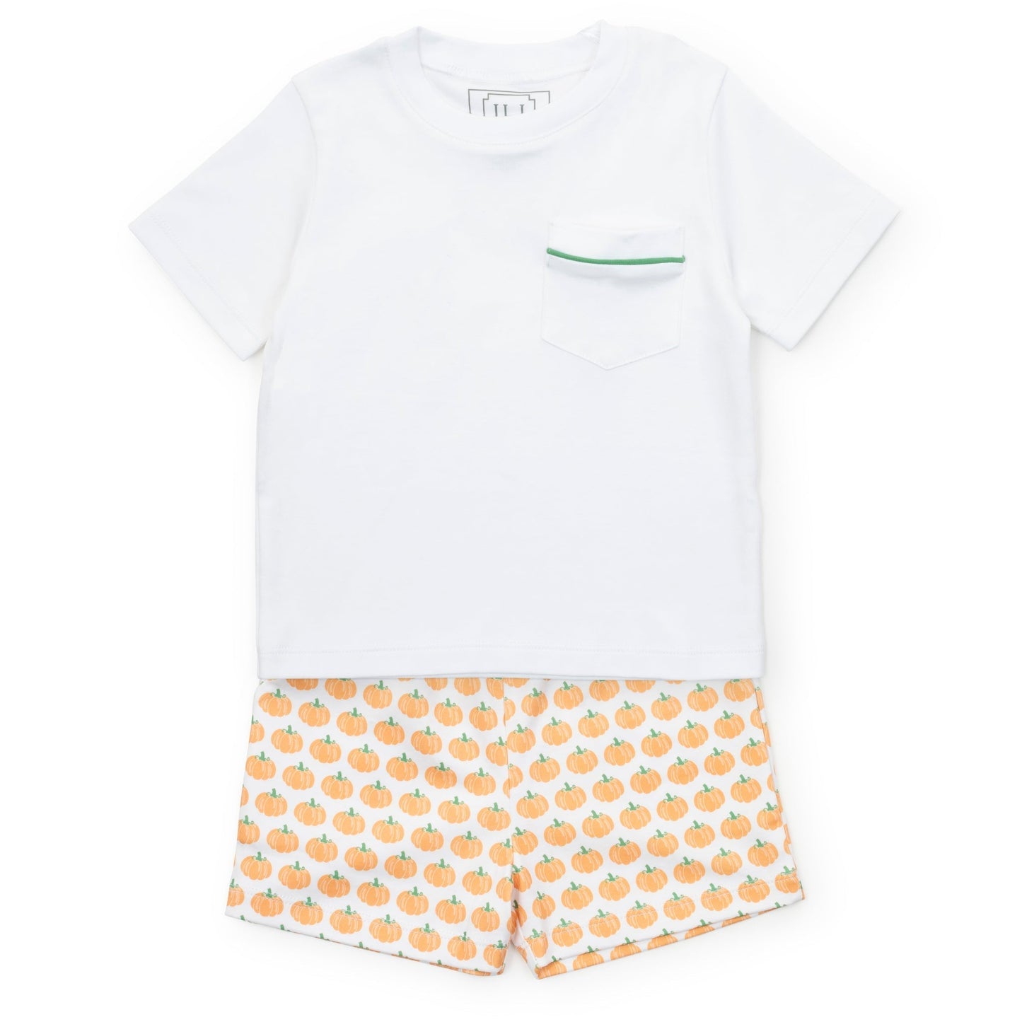 Lila and Hayes Walker Boys' Short Set - Harvest Pumpkin