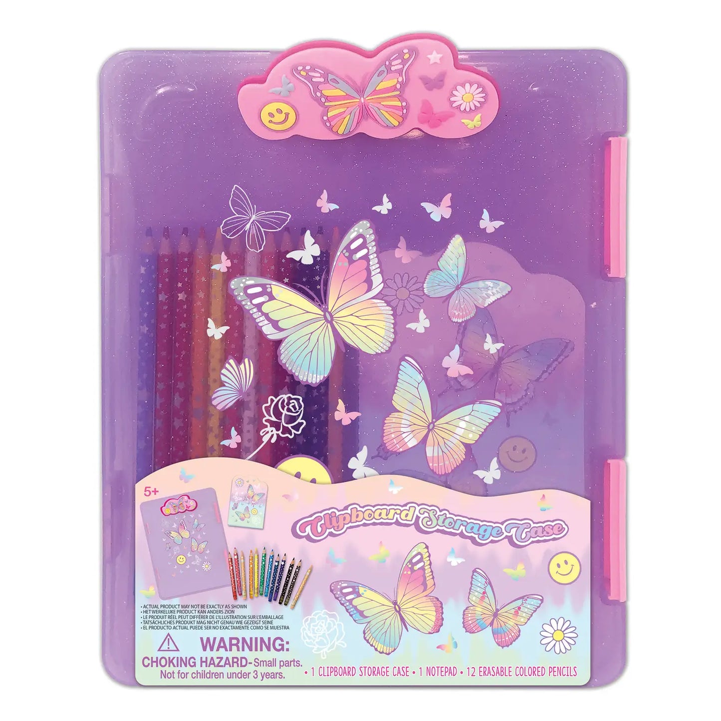 Clipboard Storage Case- Tie Dye Butterfly