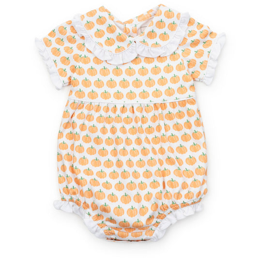 Lila and Hayes Council Girls' Pima Cotton Bubble - Harvest Pumpkin