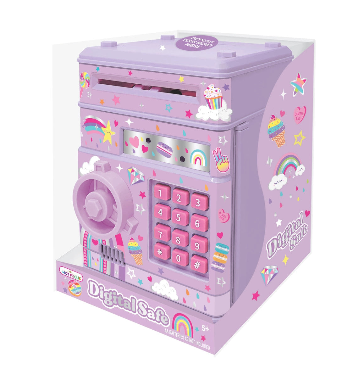 Hot Focus Digital Safe- Rainbow