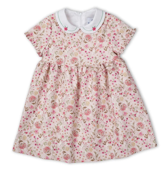 Florence Eiseman Floral Dress With Embroidered Collar