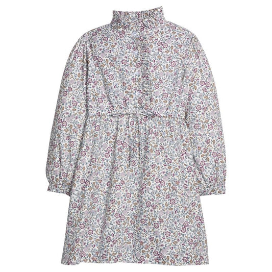 Little English Ruffled Shirt Dress- Margaux Floral