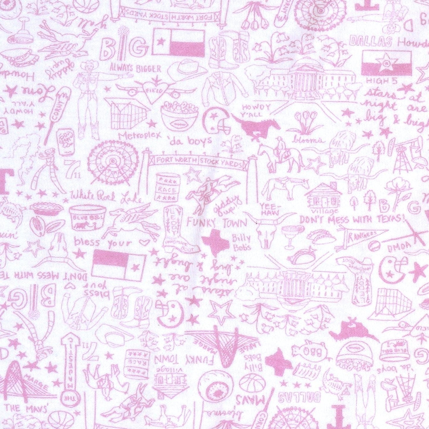 Joy Street Kids Dallas-Fort Worth Zipped Footie - Love Field Pink Texas