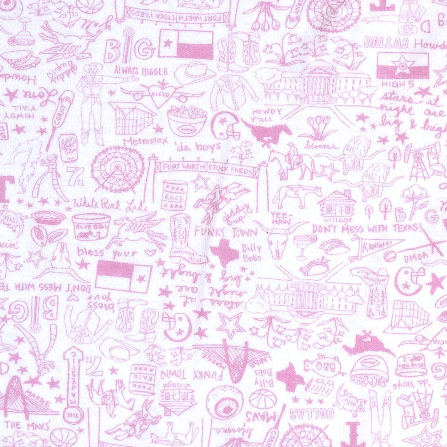 Joy Street Kids Dallas-Fort Worth Zipped Footie - Love Field Pink Texas