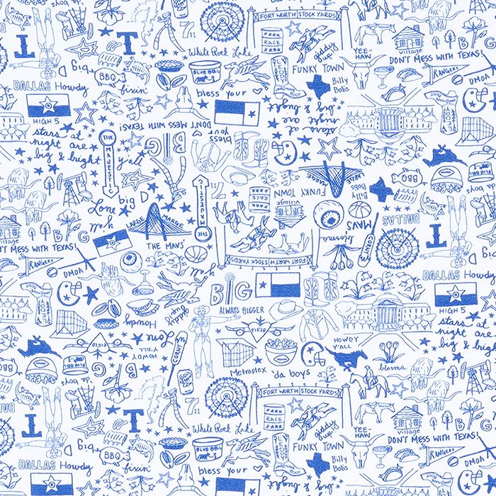 Joy Street Dallas-Fort Worth Zip Onesie - Stars at Night Blue