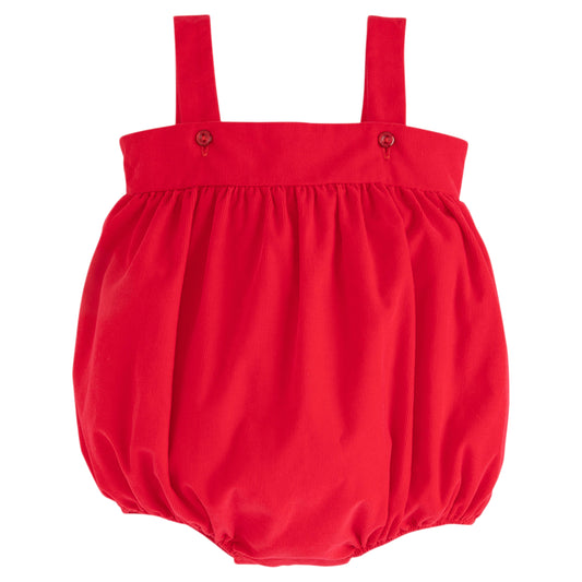 Little English Saratoga Bubble - Red Corduroy