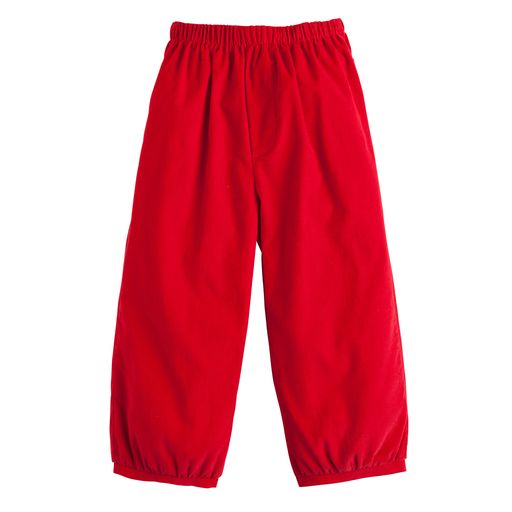 Little English Banded Pull On Pant - Red Corduroy