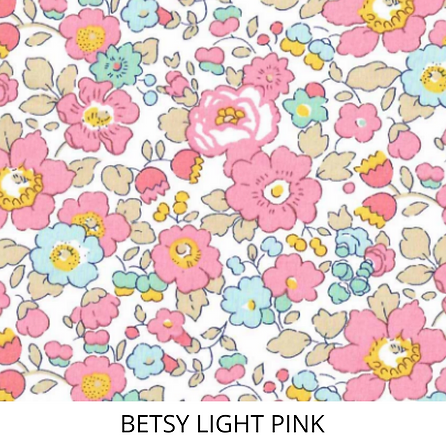 My Little Shop UK Betsy Light Pink Liberty of London Name Small Backpack - Light Blue