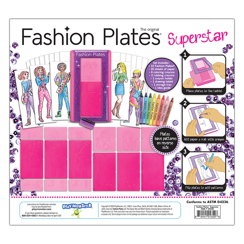 Play Monster Fashion Plates - Superstar