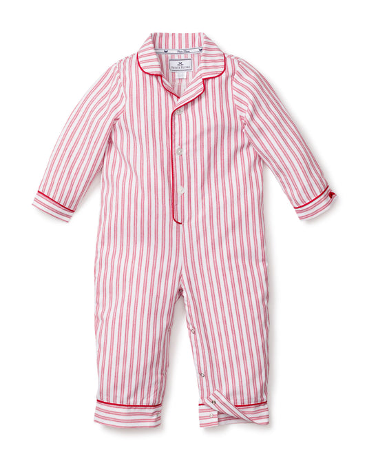 Petite Plume Antique Red Ticking Romper