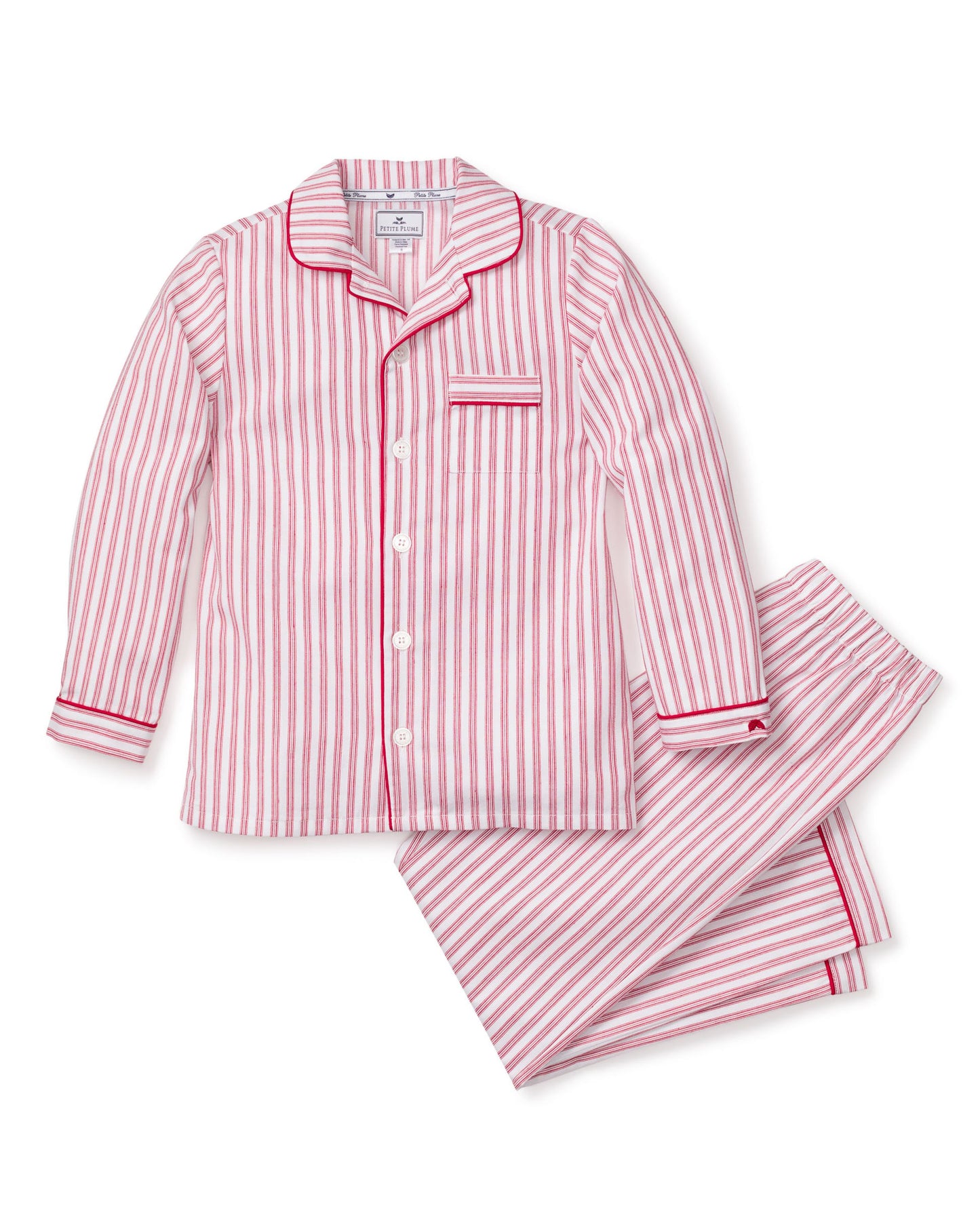 Petite Plume Antique Red Ticking Pajama Set